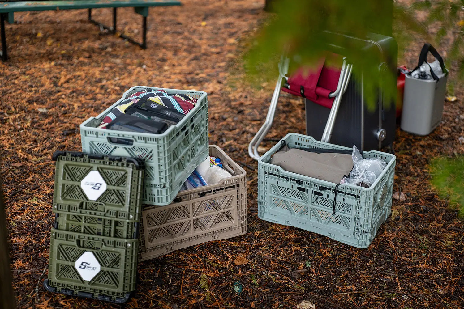 Folding Crate - Door Open - Mint / 48L - BIGANT