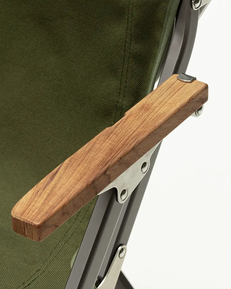 Luxury Low Beach Chair in Dark Green - Snow Peak