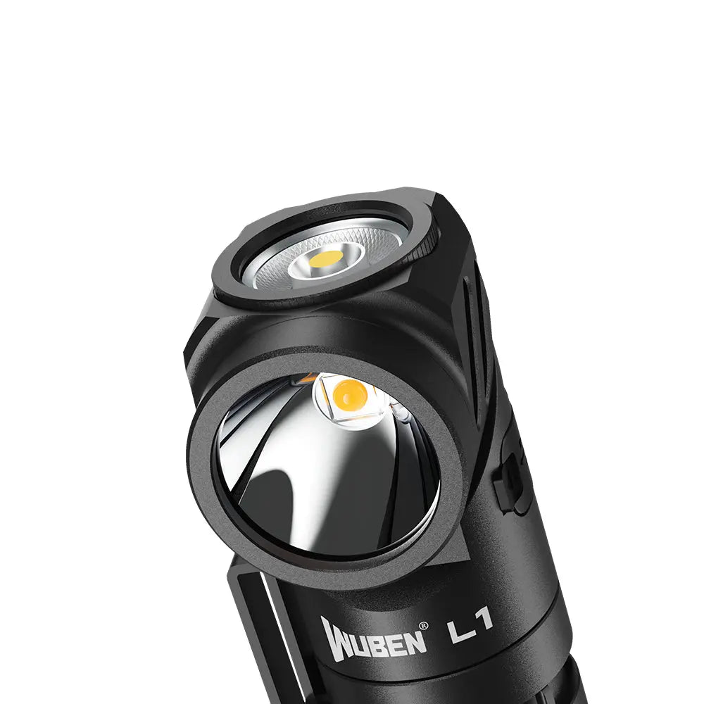 L1 2000 Lumens Flashlight - Dual Light Sources Flashlight with 180° Rotating Head - WubenLight