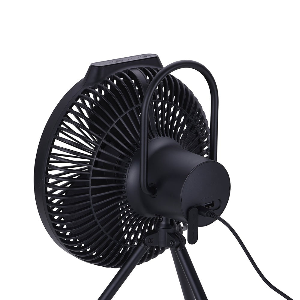 Black V1040 fan with the front cage removed showing its three blades