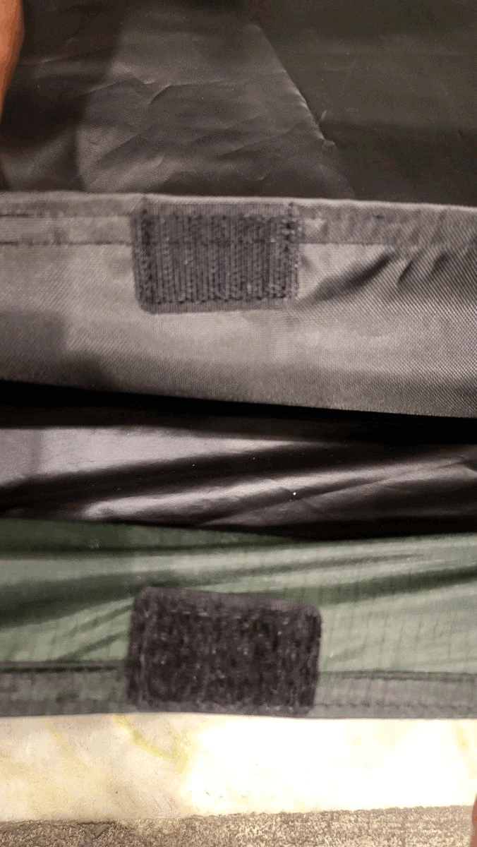 Three-side Velcro strips aligning with G450 view door openings