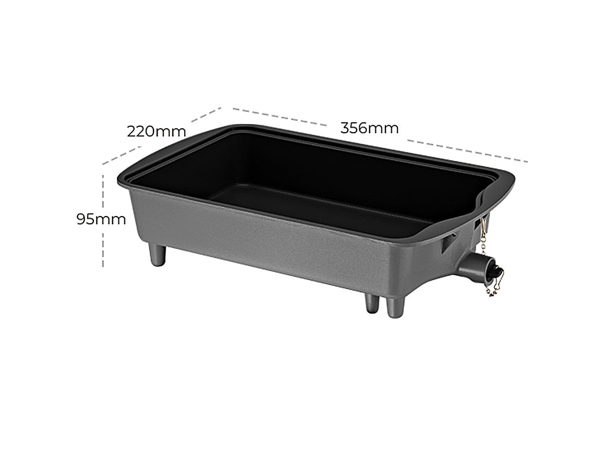Guibada Ceramic hot-pot pan dimensions 356 x 220 x 95 mm