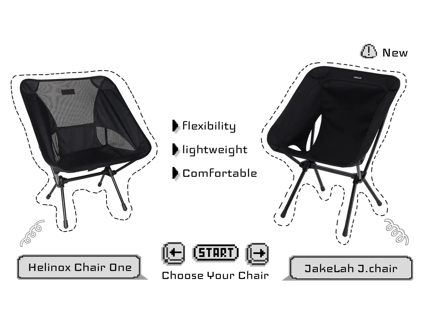 Press Start to Sit! J.chair vs. Helinox Chair One - BIGTENT