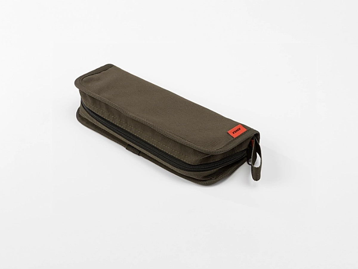 Hand holding the slim folded seat-case