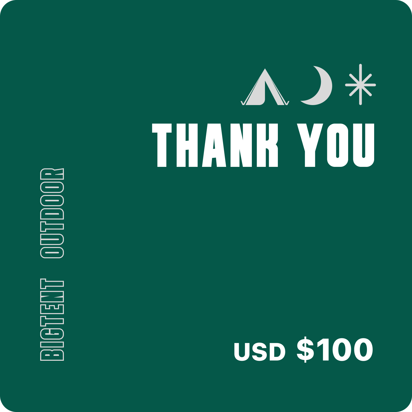 bigtent giftcard $100 usd