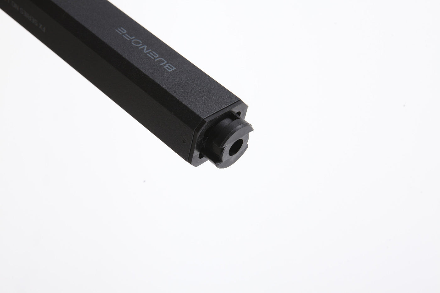 BUENOFE IGT Quick Slot Table Leg shown in a white-background close-up of the leg's top twist-lock connector, revealing the round locking collar and slotted head that slide into the IGT frame groove and twist to lock without tools.