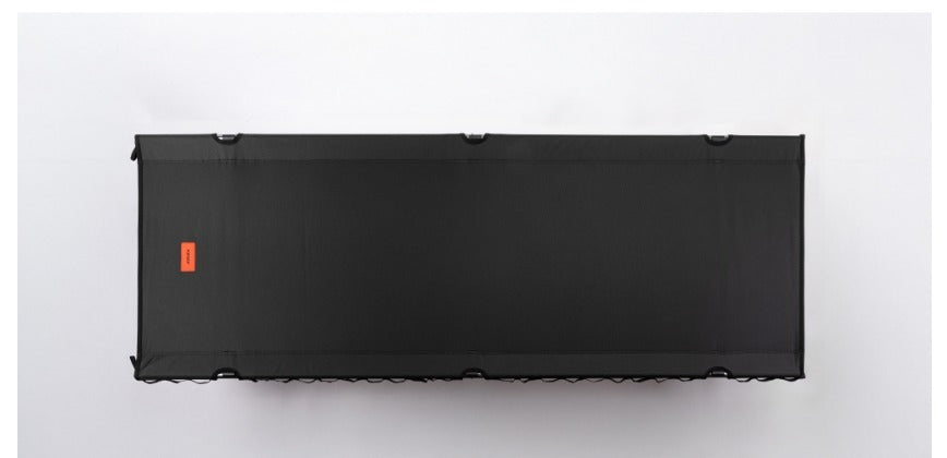 Top-down view of the cot sleeping surface