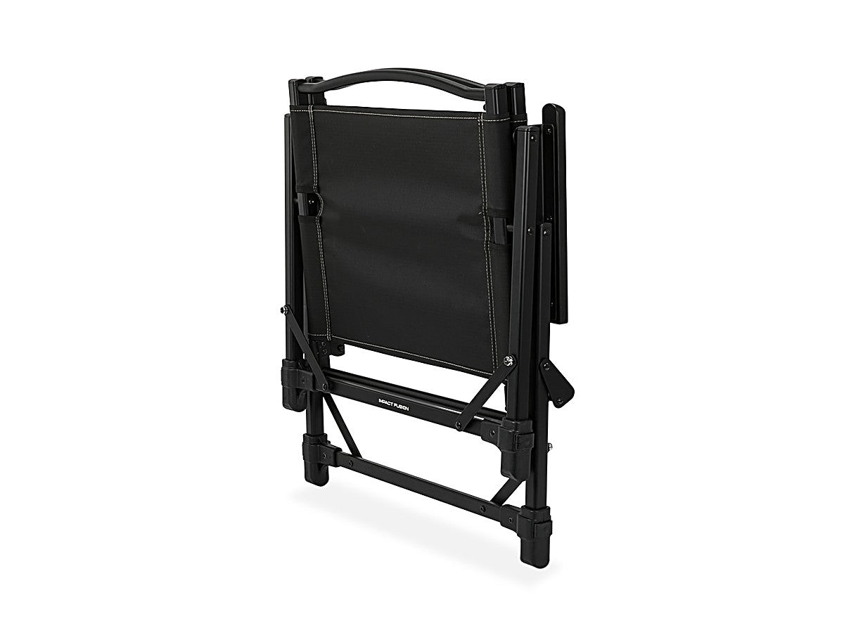 Impact Fusion Chair folded flat next to its carry case