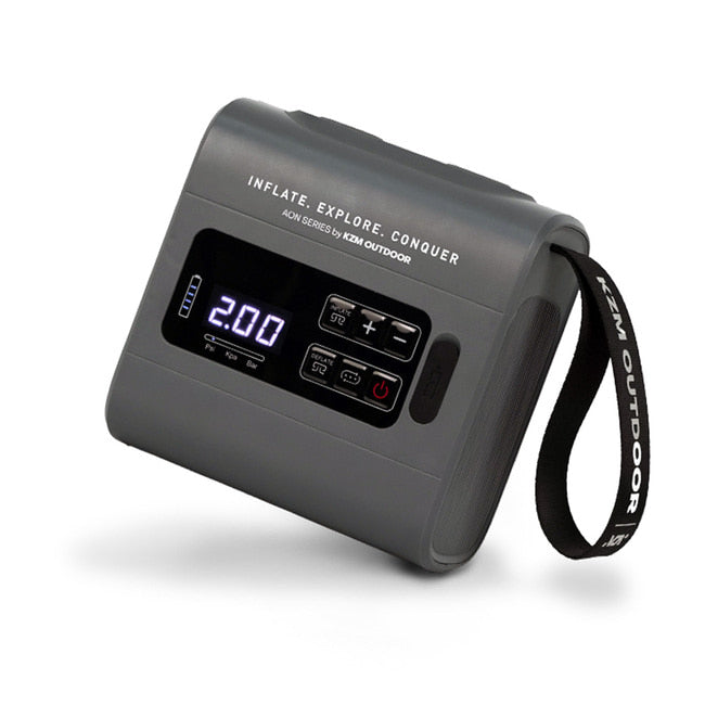 Kazmi AON wireless electric air pump, black cordless rechargeable inflator