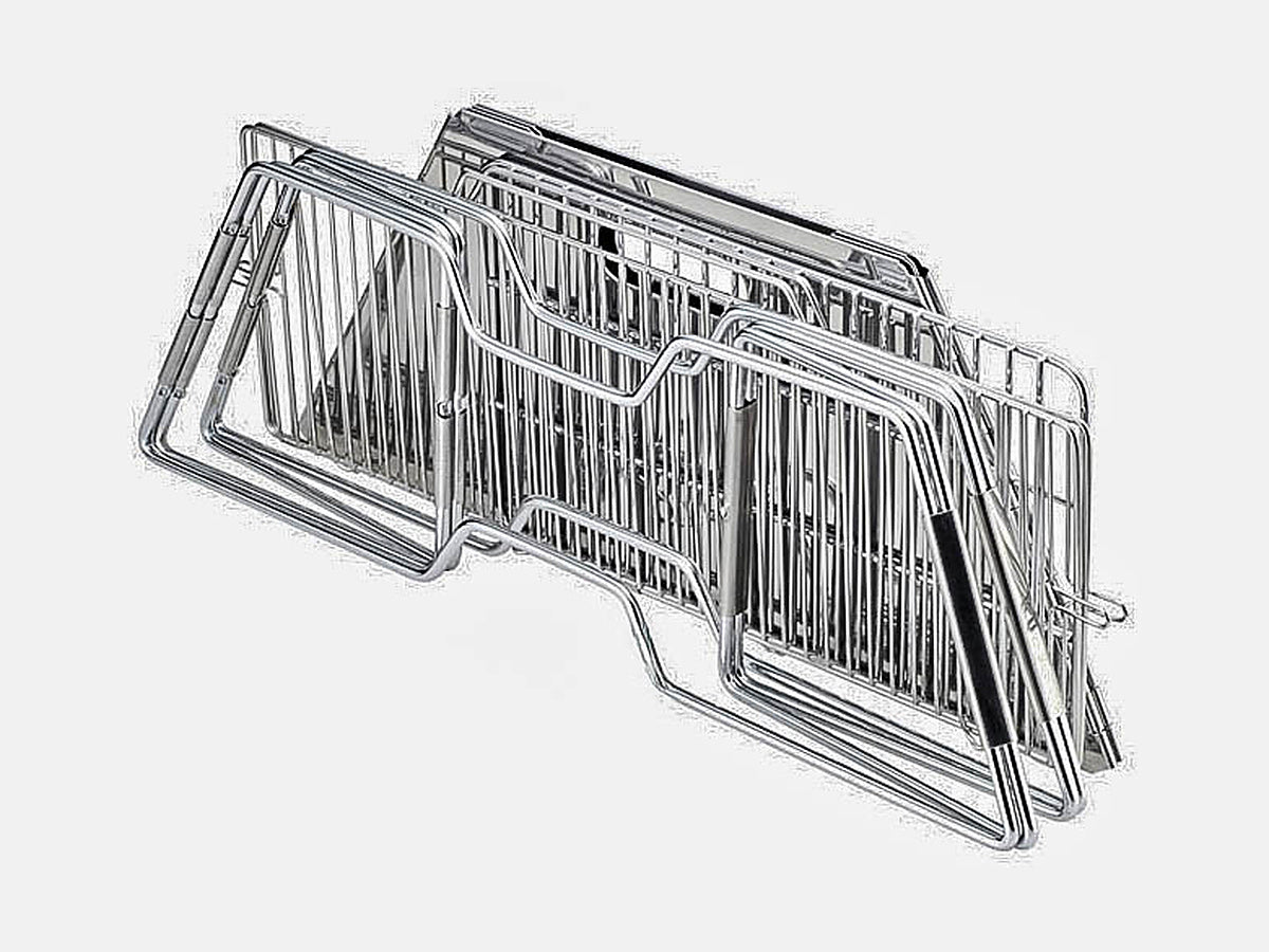 Magic Stainless BBQ Grill folded flat for the carry bag