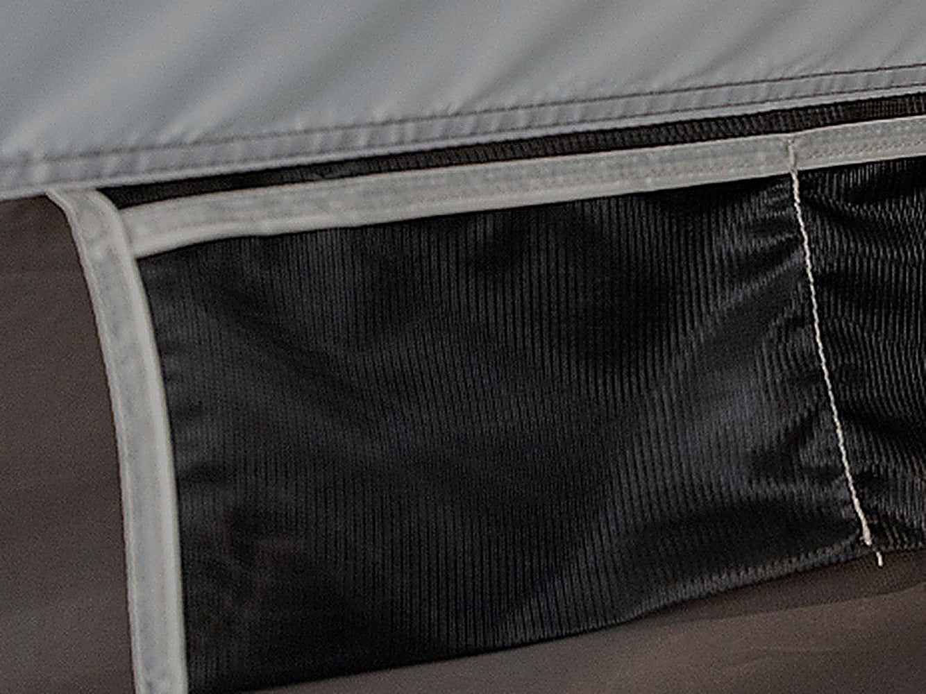 Close-up of the sewn-in interior storage pocket on the Shelter GM vestibule inner tent