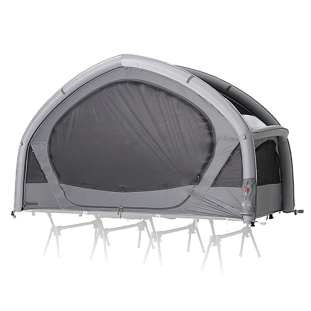 Neo Nest 80 Air cot tent, white-background studio view on a camp cot (sold separately).