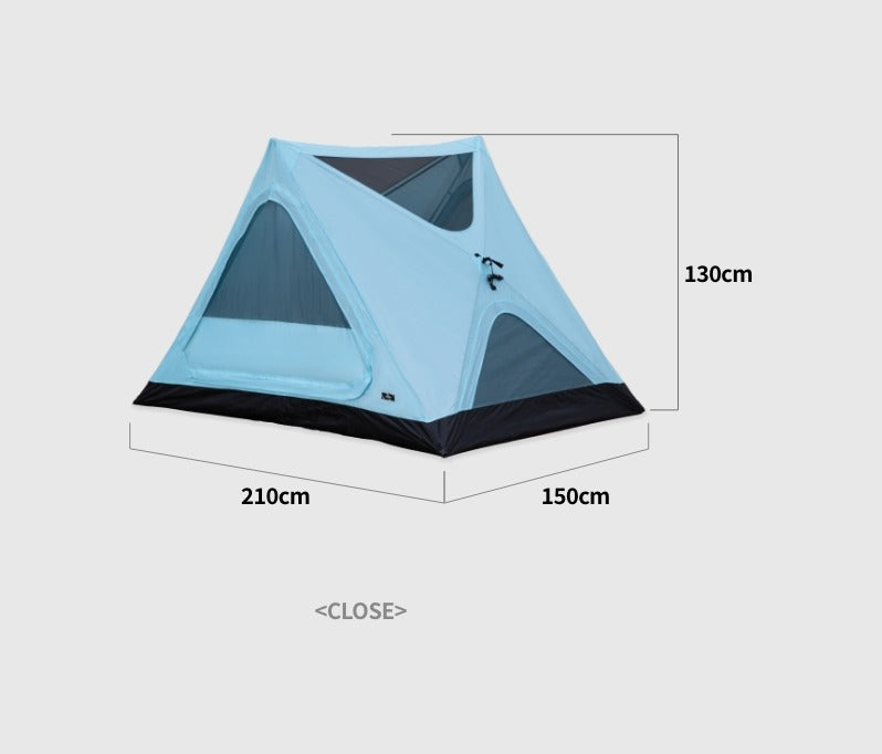 Pop Hub dimension diagram: 210 x 150 x 130 cm