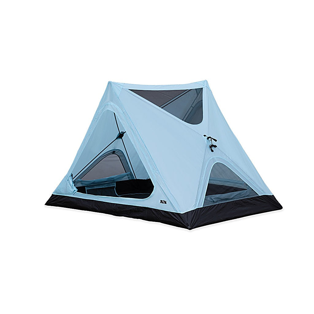 Pop Hub set up as a closed two-person tent with mesh doors