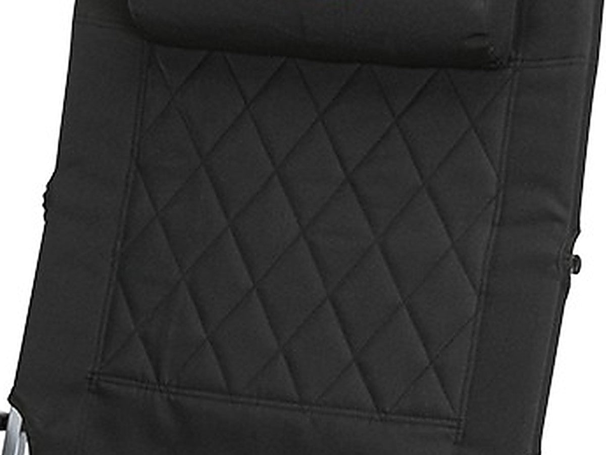 Diamond-quilted padded backrest close-up