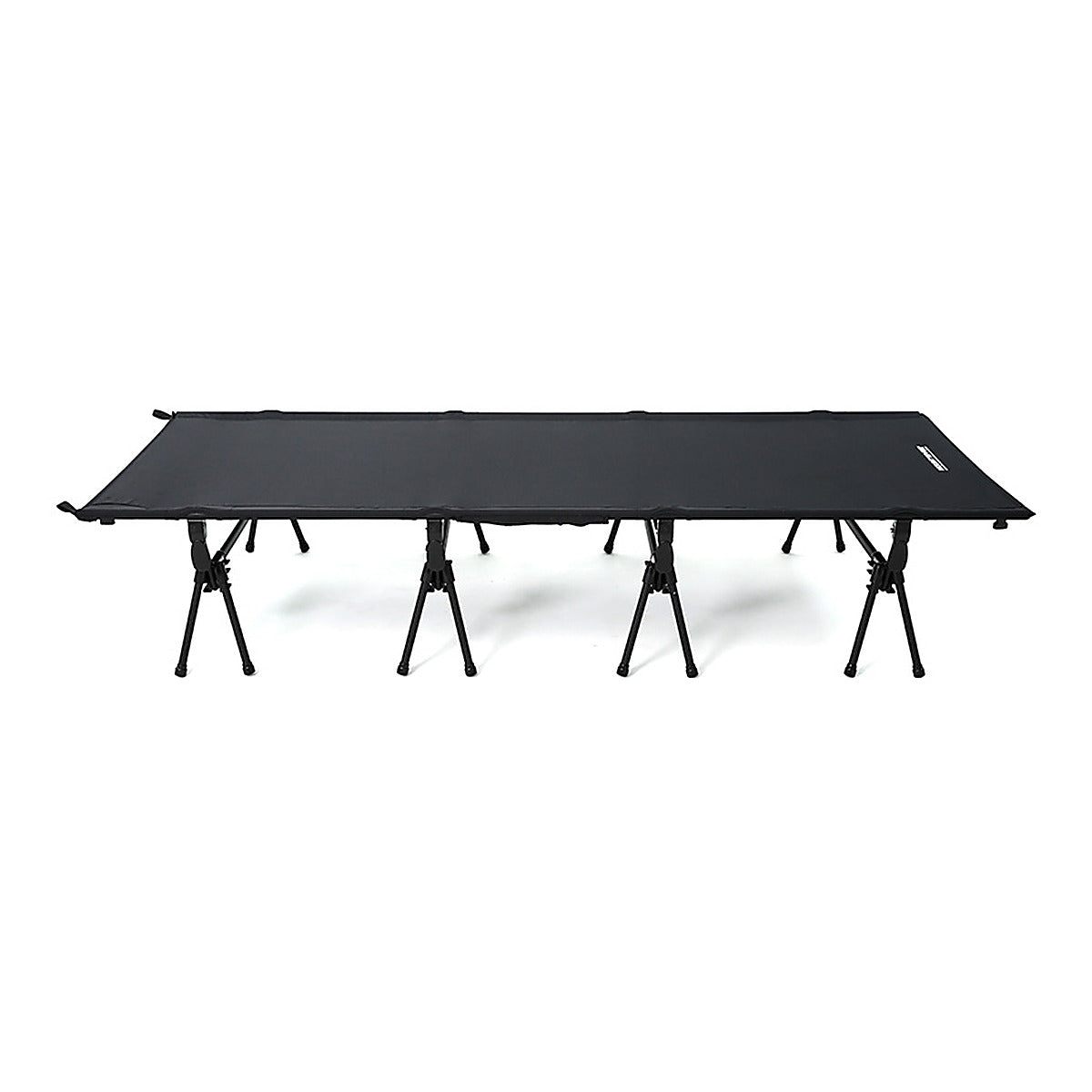 Wide Cot 80 camping cot in black, side view on a white studio background.