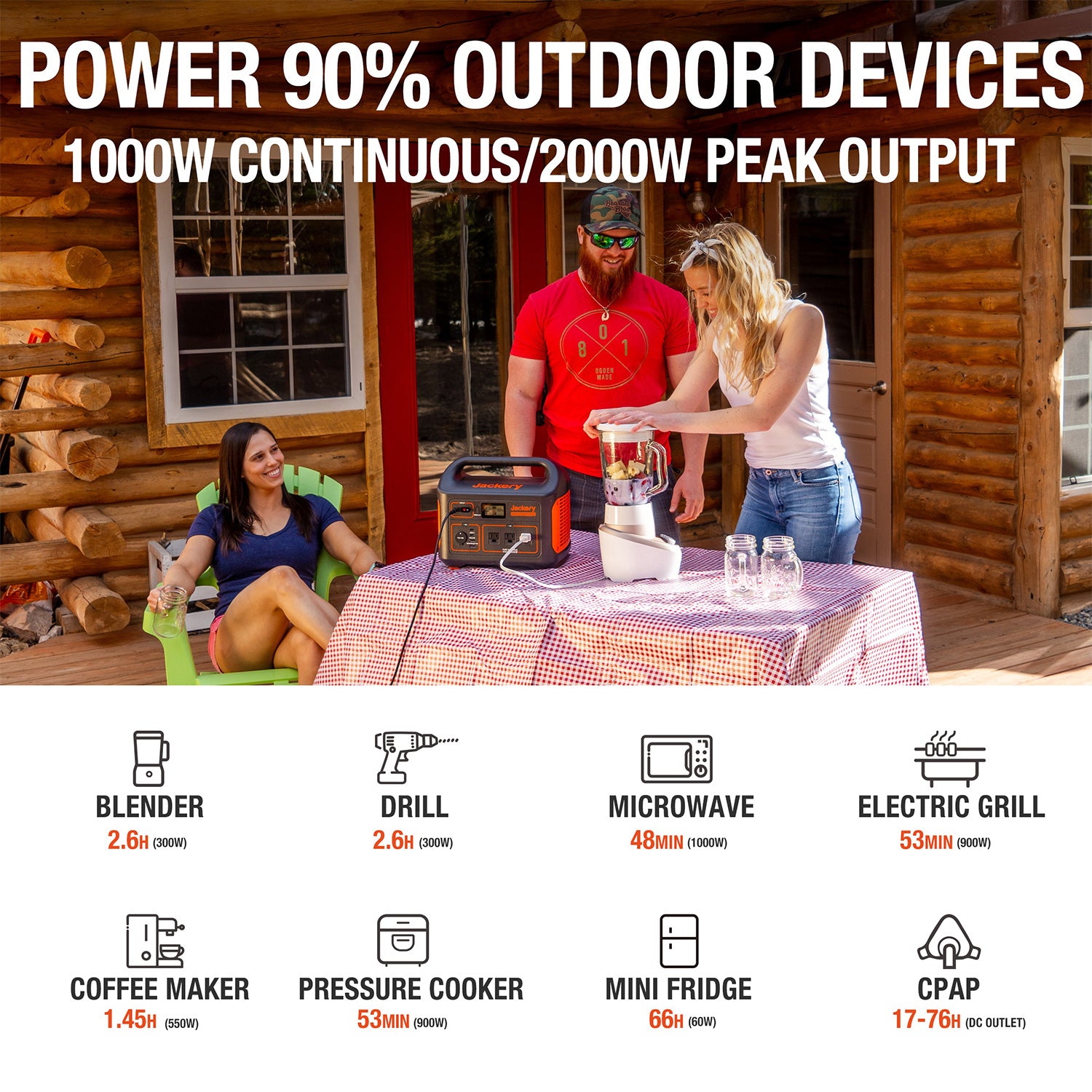 [JACKERY EXPLORER 1000] Portable Power Station - BIGTENT, Jackery